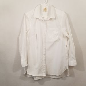 Faded Glory White Button Down Shirt
